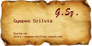 Gyepes Szilvia névjegykártya