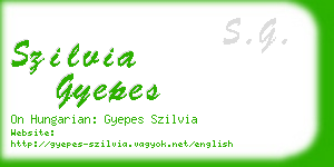 szilvia gyepes business card
